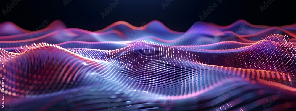 Poster d rendering of frequency response analysis showing system response to varying input frequencies