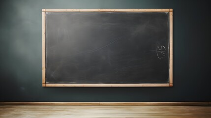 Blank black chalkboard. 