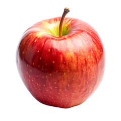 Red apple isolated on transparent background - Generative AI