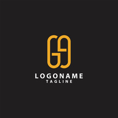  initial letter GG modern logo design vector