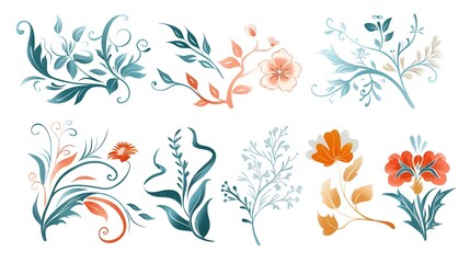 Obraz premium set of flowers