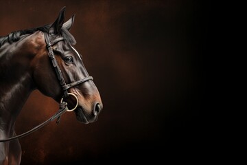 Fototapeta premium horse in the field, generative ai