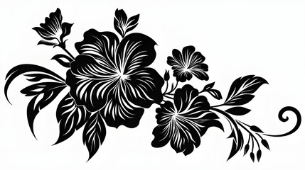 black and white ornament