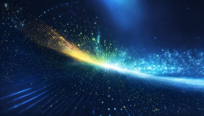 quantum background abstract on dark blue