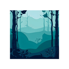 Vector style outline illustrations