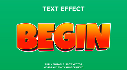 Begin Editable Text Effect Template