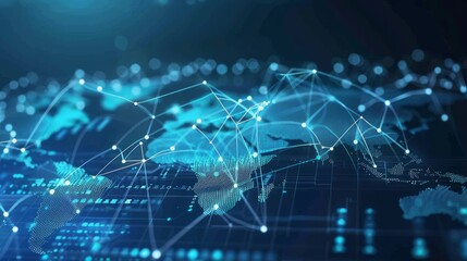 Fototapeta premium Analyzing financial investment plan in relation to economic growth. Global network data banking analytics