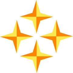 Obraz premium Four stars with four points