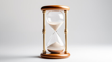 An hourglass counting time