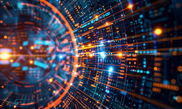Digital backdround ideal for technological operations, neural networks