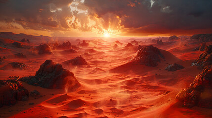 Fototapeta premium valley sunset