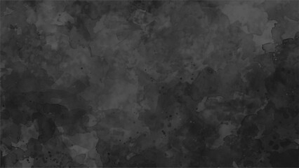 Fototapeta premium Abstract black watercolor background painting, dark black abstract stormy waves and spray in painted texture with soft blurred white fog or haze. White Seamless Tie Dye .Dark Drawn Brushstroke .Gray T