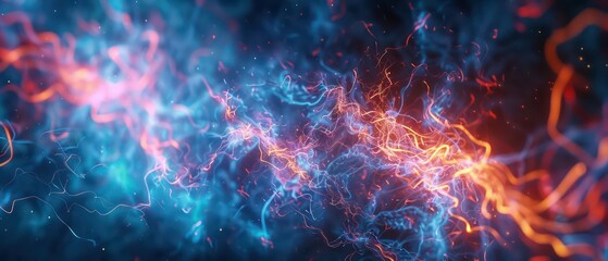 Fototapeta premium psychedelic electricity abstract wallpaper