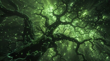 Imaginatory fractal abstract background Image. Concept tree for your design. 
