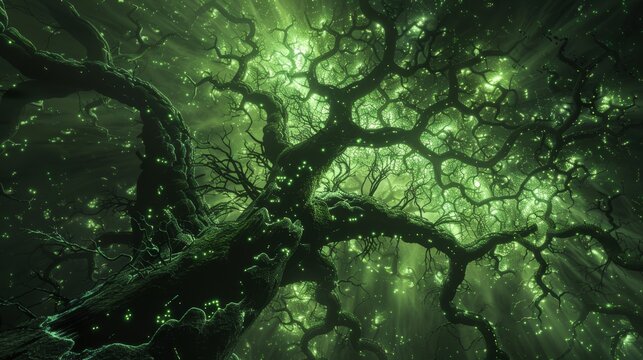 Fototapeta Imaginatory fractal abstract background Image. Concept tree for your design. 