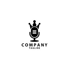 king podcast logo design vector