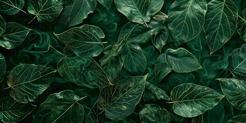 Fototapeta premium Green leafy plant with many leaves. Nature photography.