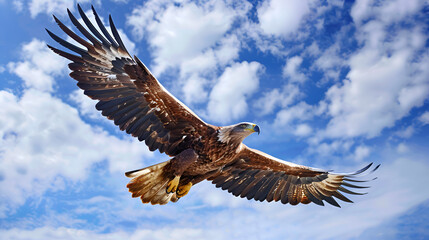 Fototapeta premium Eagle Flying in the Sky Flying Eagle Aspect 16:9