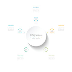 Infographic 5 options design elements for your business data. Vector Illustration.