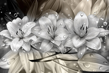 Floral watercolor pattern. tage texture. Botanical illustration
