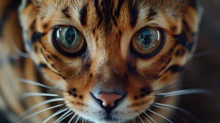 Attractive Bengal feline with large eyes