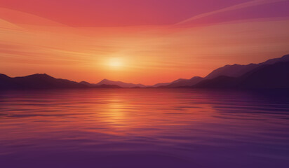 Fototapeta premium sunset over the ocean