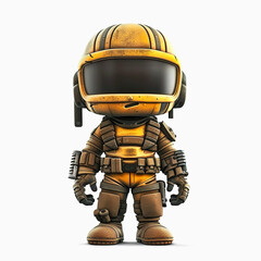 Fototapeta premium 3D Scorpion cyborg cartoon character. Modern Scorpion robot cartoon