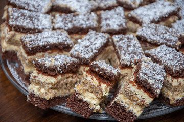 plate with home-made cakes