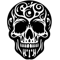 Skull head silhouette