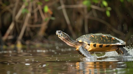 Turtle in the protected area