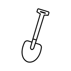 Shovel icon. Isolated spade and shovel icon line style. Premium quality vector spade symbol drawing shovel concept for your logo web mobile app UI design.