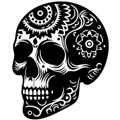Skull head silhouette