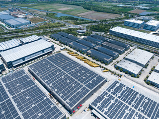 view of solar power panels on roof terrace