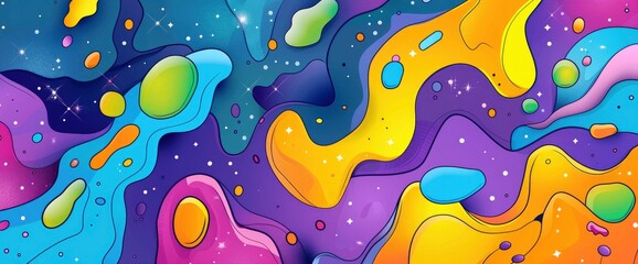 Abstract Designs Inspired By Dreams, Cartoon Style, Background