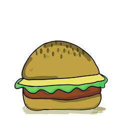 burger and fries