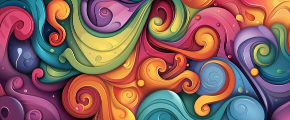 Fototapeta premium Abstract Designs With A Sense Of Harmony And Balance, Cartoon Style, Background