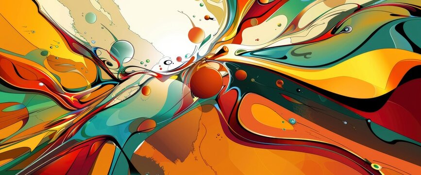 Abstract Designs With A Sense Of Rhythm, Cartoon Style, Background