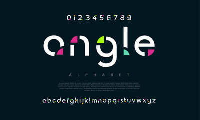 Wildnes creative geometric modern urban alphabet font. Digital abstract futuristic, fashion, sport, minimal technology typography. Simple numeric vector illustration