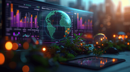 Fototapeta premium Enhancing Corporate Strategy through Green Energy: ESG Performance in the Renewable Sector