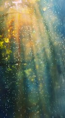 Fototapeta premium Summer raindrops on the sun in the air. 