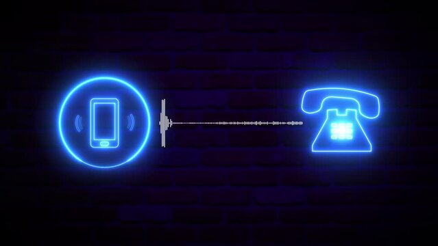 Incoming phone call animation. Cell phone call animation. Telephone ringing animation