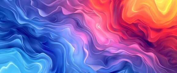 Abstract Representation Of Thermal Energy Gradients, Cartoon Style, Background