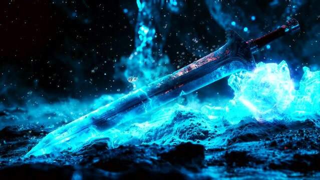 Frostfire Blade: The Mesmerizing Blue Flames on the Sword