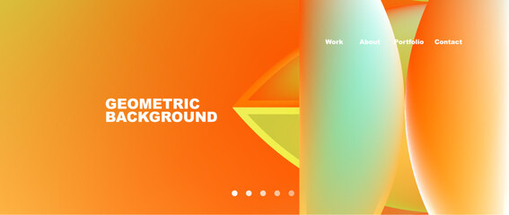 Minimal geometric web site page template design. Vector Illustration For Wallpaper, Banner, Background, Card, Book Illustration, landing page