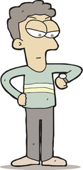 A person looking at his watch cartoon