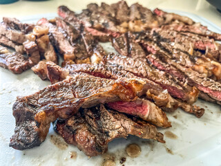 delicious steak cooked at a restaurant