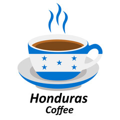 honduras coffee cup logo design vector illustration