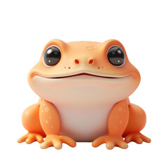 Cute cartoon frog 3d rendering