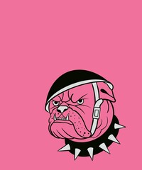 bulldog head illustration