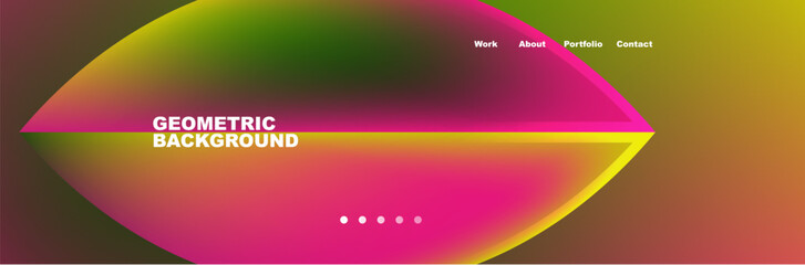 Minimal geometric web site page template design. Vector Illustration For Wallpaper, Banner, Background, Card, Book Illustration, landing page